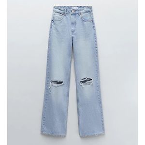 Zara Wide Leg Full Length Jeans